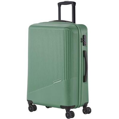 travelite Bali Harde koffer met 4 wielen, eenheidsmaat, groen, trolley, maat M (67 cm), harde koffer met 4 wielen travelite Bali Harde koffer met 4 wielen, eenheidsmaat, groen, trolley, maat M (67 cm), harde koffer met 4 wielen