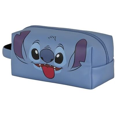Disney Karactermania Lilo and Stitch Face-Brick Plus toilettas voor op reis, blauw, 25 x 12 cm, blauw, één maat, Brick Plus toilettas voor op reis, gezicht Disney Karactermania Lilo and Stitch Face-Brick Plus toilettas voor op reis, blauw, 25 x 12 cm, blauw, één maat, Brick Plus toilettas voor op reis, gezicht