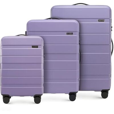WITTCHEN COMODO Line Reiskoffer, handbagage, cabine, harde koffer van ABS, koffer met 4 wielen, TSA-slot, Paars. WITTCHEN COMODO Line Reiskoffer, handbagage, cabine, harde koffer van ABS, koffer met 4 wielen, TSA-slot, Paars.