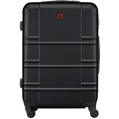 WENGER Itinera Hard Shell Suitcase with 4 Smooth Spinner Wheels, Secure Combination Lock, Travel Trolley for Holidays & Business, Unisex, Black, Medium WENGER Itinera Hard Shell Suitcase with 4 Smooth Spinner Wheels, Secure Combination Lock, Travel Trolley for Holidays & Business, Unisex, Black, Medium