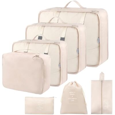 talifoca Set van 7 waterdichte kofferorganizers Kofferorganizer Opbergtassenset talifoca Set van 7 waterdichte kofferorganizers Kofferorganizer Opbergtassenset