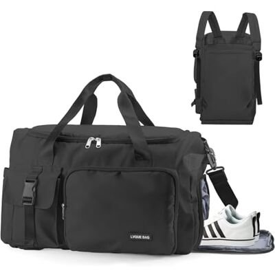 Feelhap Sporttas voor dames en heren, 42 liter, grote sporttas met schoenenvak, nat vak, waterdichte sportrugzak, trainingstas weekend reizen duffle bag, Groen, roze, Stijlvol Feelhap Sporttas voor dames en heren, 42 liter, grote sporttas met schoenenvak, nat vak, waterdichte sportrugzak, trainingstas weekend reizen duffle bag, Groen, roze, Stijlvol