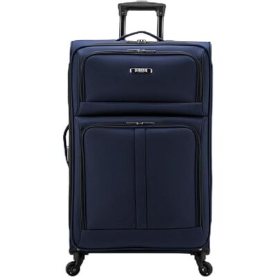 U.S. Traveler Anzio Softside Uitbreidbare koffer met zwenkwielen, marineblauw, Checked-Large 80-cm, Anzio Softside Uitbreidbare koffer met zwenkwielen U.S. Traveler Anzio Softside Uitbreidbare koffer met zwenkwielen, marineblauw, Checked-Large 80-cm, Anzio Softside Uitbreidbare koffer met zwenkwielen