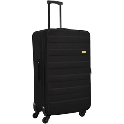 SiGN Reiskoffer van stof op wielen (middelgrote en grote handbagage) + 5 cm verlengring, zwart, medium (70 cm), stoffen koffer met expansieafdichting SiGN Reiskoffer van stof op wielen (middelgrote en grote handbagage) + 5 cm verlengring, zwart, medium (70 cm), stoffen koffer met expansieafdichting