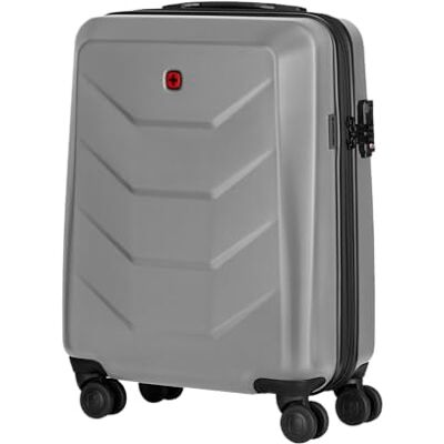 WENGER Prymo Koffer met harde schaal met 4 wielen, TSA-slot, lichte reistrolley voor reizen en vakantie, uniseks, zilver, handbagage WENGER Prymo Koffer met harde schaal met 4 wielen, TSA-slot, lichte reistrolley voor reizen en vakantie, uniseks, zilver, handbagage