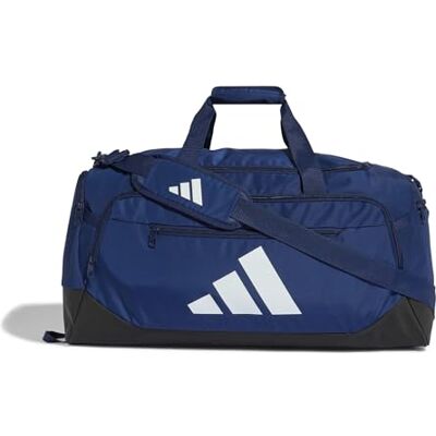 Adidas Uniseks Training Defender Duffle Bag Medium Duffeltas, donkerblauw/wit, één maat Adidas Uniseks Training Defender Duffle Bag Medium Duffeltas, donkerblauw/wit, één maat