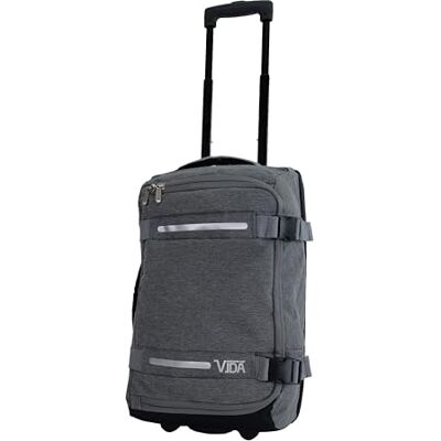 VIDA since 1995 Vida VT607,2 trolleykoffer, zacht, meerdere riemen, grijs gemêleerd (grijs), S-cabine 55 x 32,5 x 20 cm -34 l, zachte koffer reistas VIDA since 1995 Vida VT607,2 trolleykoffer, zacht, meerdere riemen, grijs gemêleerd (grijs), S-cabine 55 x 32,5 x 20 cm -34 l, zachte koffer reistas