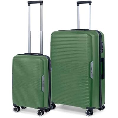 TravelZ Swinger Set van 2 koffers – handbagage 55 cm + grote koffer 78 cm – set kleine koffers met grote afmetingen 105 liter – groen TravelZ Swinger Set van 2 koffers – handbagage 55 cm + grote koffer 78 cm – set kleine koffers met grote afmetingen 105 liter – groen