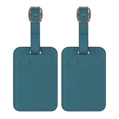 American Tourister Bagagelabels voor koffers en tassen, met verstelbare riem, adreskaart inbegrepen, set van 2 stuks, Helemaal Teal, Bagagelabels American Tourister Bagagelabels voor koffers en tassen, met verstelbare riem, adreskaart inbegrepen, set van 2 stuks, Helemaal Teal, Bagagelabels