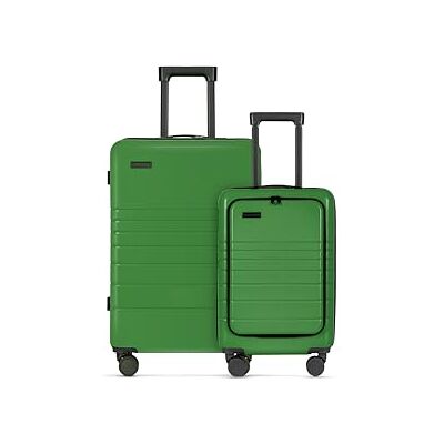 ETERNITIVE Reiskoffer van ABS, harde koffer met TSA-slot, 360° rolkoffer, Groen, 2-delige set (S + M) ETERNITIVE Reiskoffer van ABS, harde koffer met TSA-slot, 360° rolkoffer, Groen, 2-delige set (S + M)