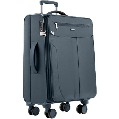 Travely Kofferset van stof, Blauw, M: 55 x 40 x 20-23 cm Travely Kofferset van stof, Blauw, M: 55 x 40 x 20-23 cm