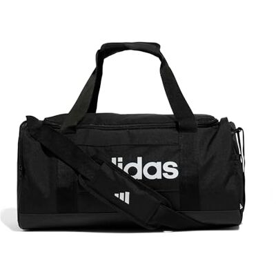 Adidas Uniseks Essentials Duffel Bag, zwart/zwart/wit, S. Adidas Uniseks Essentials Duffel Bag, zwart/zwart/wit, S.