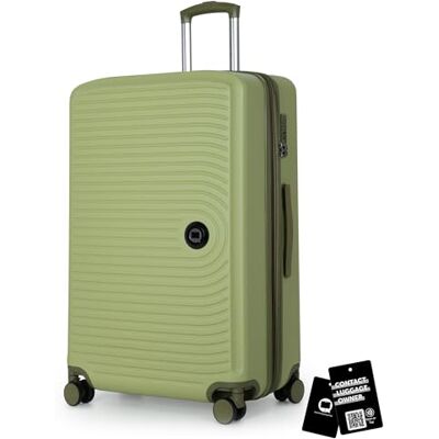 Hauptstadtkoffer Mitte 3-delige kofferset, cabinekoffer 55 cm, middelgrote koffer 68 cm, grote koffer 77 cm, harde ABS-koffers, TSA-sloten + digitaal bagagelabel, abrikoos, Kiwi, Harde koffer met Hauptstadtkoffer Mitte 3-delige kofferset, cabinekoffer 55 cm, middelgrote koffer 68 cm, grote koffer 77 cm, harde ABS-koffers, TSA-sloten + digitaal bagagelabel, abrikoos, Kiwi, Harde koffer met
