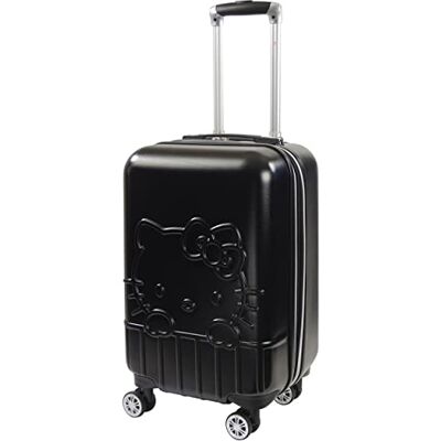 Ful Hello Kitty Hard gegoten koffer met zwenkwielen, zwart, 21 inch, Hello Kitty harde koffer met gegoten zwenkwielen Ful Hello Kitty Hard gegoten koffer met zwenkwielen, zwart, 21 inch, Hello Kitty harde koffer met gegoten zwenkwielen