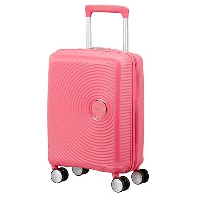 American Tourister Soundbox, Roze (Sun Kissed Coral), Soundbox Mini Kids Zonnig Koraal, harde koffer, 47H x 32W x 21D cm, 22 L, 1.8 kg, met binnenliggende kruisbanden American Tourister Soundbox, Roze (Sun Kissed Coral), Soundbox Mini Kids Zonnig Koraal, harde koffer, 47H x 32W x 21D cm, 22 L, 1.8 kg, met binnenliggende kruisbanden
