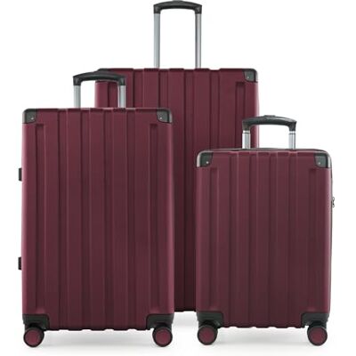 Hauptstadtkoffer Q-Damm Kofferset, 3-delig, S, M, L, cabine, 54 cm, medium, 68 cm, groot, 78 cm, TSA, harde schaal ABS, Bourgondië, Koffer Hauptstadtkoffer Q-Damm Kofferset, 3-delig, S, M, L, cabine, 54 cm, medium, 68 cm, groot, 78 cm, TSA, harde schaal ABS, Bourgondië, Koffer
