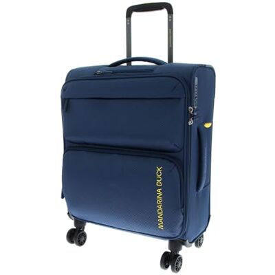 Mandarina Duck Zephyr Cabin met wieltjes, blauw, voor dames, cabinewagen in Tessuto Morbido, blauw, Cabin Trolley in Tessuto Morbido Mandarina Duck Zephyr Cabin met wieltjes, blauw, voor dames, cabinewagen in Tessuto Morbido, blauw, Cabin Trolley in Tessuto Morbido