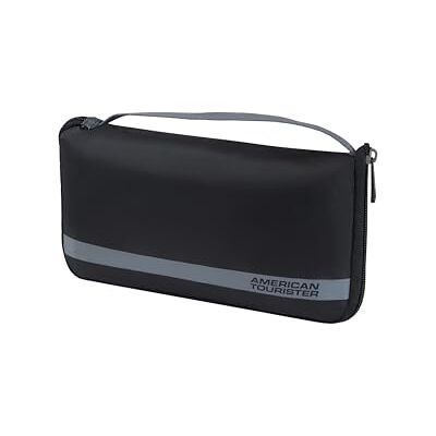 American Tourister Reisaccessoires beschermhoes voor koffer, 62 x 45 x 30 cm, Zwart/Grijs1, L, Opvouwbare bagagehoes L American Tourister Reisaccessoires beschermhoes voor koffer, 62 x 45 x 30 cm, Zwart/Grijs1, L, Opvouwbare bagagehoes L