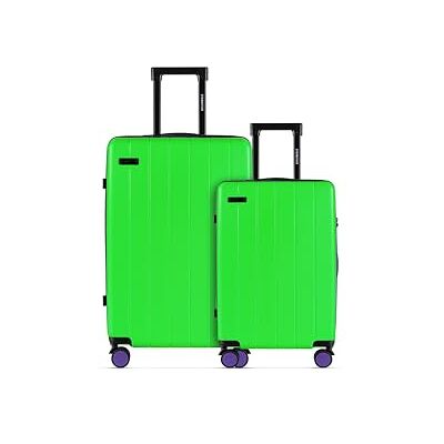 ETERNITIVE Koffer Reiskoffer van ABS Harde koffer met TSA-slot Koffer met 4 wielen 360° Lichte koffer, Groen, Set Cabine en Medium ETERNITIVE Koffer Reiskoffer van ABS Harde koffer met TSA-slot Koffer met 4 wielen 360° Lichte koffer, Groen, Set Cabine en Medium
