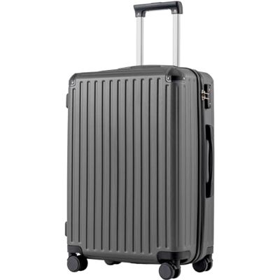 Coolife Harde trolley van ABS-materiaal met TSA-slot, telescopische handgreep en 4 dubbele wielen, grijs., Harde koffer handbagage Coolife Harde trolley van ABS-materiaal met TSA-slot, telescopische handgreep en 4 dubbele wielen, grijs., Harde koffer handbagage
