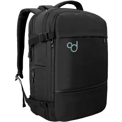 OcioDual Rugzak, cabine, vliegtuig, 55 x 40 x 20 cm, handbagage, uittrekbaar tot 55 x 40 x 25 cm, cabinekoffer voor heren en dames, laptopvak 17 inch, zwart OcioDual Rugzak, cabine, vliegtuig, 55 x 40 x 20 cm, handbagage, uittrekbaar tot 55 x 40 x 25 cm, cabinekoffer voor heren en dames, laptopvak 17 inch, zwart