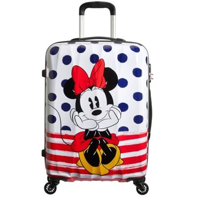 American Tourister Disney Legends Spinner, Minnie Blue Stippen, 65 cm, kinderbagage American Tourister Disney Legends Spinner, Minnie Blue Stippen, 65 cm, kinderbagage