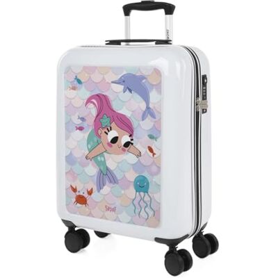 SKPAT Harde kofferset, 4 wielen voor vliegtuigen Bagagesets, verkoop op wielen voor reizen. Kofferset: stijlvolle reisset, Witte zeemeermin, informeel SKPAT Harde kofferset, 4 wielen voor vliegtuigen Bagagesets, verkoop op wielen voor reizen. Kofferset: stijlvolle reisset, Witte zeemeermin, informeel