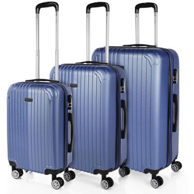 ITACA set van 3 trolley koffers, 50, 60 en 70 cm, van ABS, uitbreidbaar, hard, stevig en licht, telescopisch handvat 4 wielen, geïntegreerd slot, voordelig ITACA set van 3 trolley koffers, 50, 60 en 70 cm, van ABS, uitbreidbaar, hard, stevig en licht, telescopisch handvat 4 wielen, geïntegreerd slot, voordelig