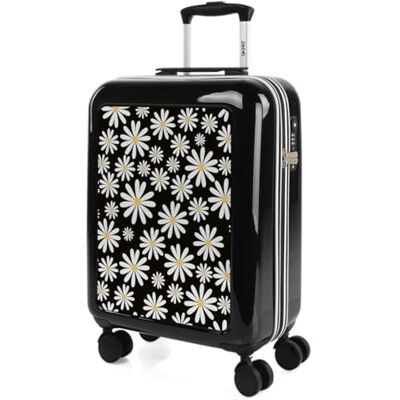 SKPAT Harde kofferset, 4 wielen voor vliegtuigen Bagagesets, verkoop op wielen voor reizen. Kofferset: stijlvolle reisset, Zwarte madeliefjes SKPAT Harde kofferset, 4 wielen voor vliegtuigen Bagagesets, verkoop op wielen voor reizen. Kofferset: stijlvolle reisset, Zwarte madeliefjes