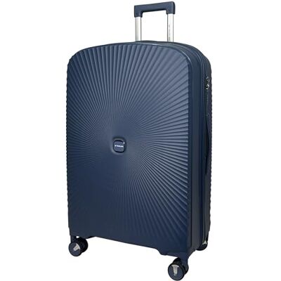 MY TRAVEL BAG Koffer met harde schaal van polypropyleen (handbagage, middelgroot), 360° dubbele wielen, blauw, grote koffer (77cm), harde koffer met 360° dubbele wielen MY TRAVEL BAG Koffer met harde schaal van polypropyleen (handbagage, middelgroot), 360° dubbele wielen, blauw, grote koffer (77cm), harde koffer met 360° dubbele wielen