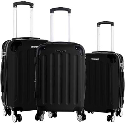 TALK-POINT Set van 3 harde ABS-koffers, TSA-slot, uitbreidbare capaciteit, maat M, L, XL, hoekbescherming, stille 360° wielen, telescopische handgreep, geschikt voor handbagage en stapelbaar TALK-POINT Set van 3 harde ABS-koffers, TSA-slot, uitbreidbare capaciteit, maat M, L, XL, hoekbescherming, stille 360° wielen, telescopische handgreep, geschikt voor handbagage en stapelbaar