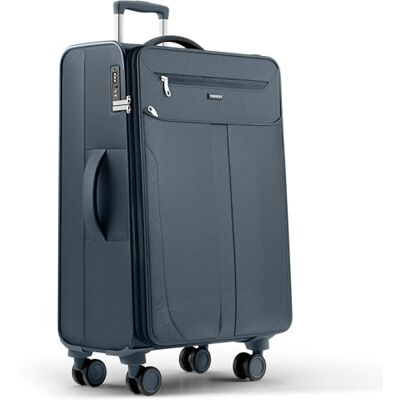 Travely Kofferset van stof, Blauw, XL: 79 x 48 x 32-35 cm Travely Kofferset van stof, Blauw, XL: 79 x 48 x 32-35 cm