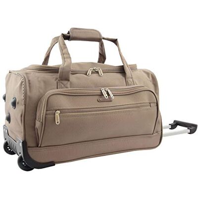 A1 FASHION GOODS Darwin Lichte reistas met wieltjes draagtas cabine sport weekendtas, Beige, Reistas A1 FASHION GOODS Darwin Lichte reistas met wieltjes draagtas cabine sport weekendtas, Beige, Reistas