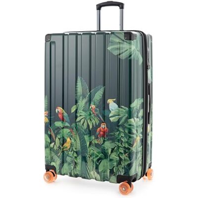 Hauptstadtkoffer Q-Damm 3-delige kofferset S M L cabine 54 cm medium 68 cm groot 78 cm TSA harde schaal ABS, Papegaai ontwerp, Bagagekoffer Hauptstadtkoffer Q-Damm 3-delige kofferset S M L cabine 54 cm medium 68 cm groot 78 cm TSA harde schaal ABS, Papegaai ontwerp, Bagagekoffer