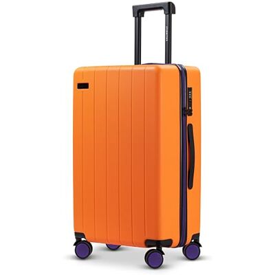 ETERNITIVE JOY Middelgrote koffer ABS reiskoffer Snit: 65,5 x 43,5 x 26,5 cm 60 l Harde koffer met TSA-slot 360° koffer met 4 wielen Lichtgewicht middelgrote koffer Oranje ETERNITIVE JOY Middelgrote koffer ABS reiskoffer Snit: 65,5 x 43,5 x 26,5 cm 60 l Harde koffer met TSA-slot 360° koffer met 4 wielen Lichtgewicht middelgrote koffer Oranje