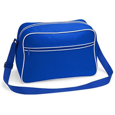 BagBase Messenger Bag, Helder koninklijk/wit, M M BagBase Messenger Bag, Helder koninklijk/wit, M M
