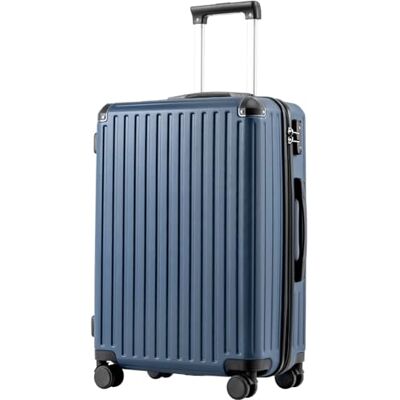 Coolife Harde trolley van ABS-materiaal met TSA-slot, telescopische handgreep en 4 dubbele wielen, Donkerblauw, Harde koffer handbagage Coolife Harde trolley van ABS-materiaal met TSA-slot, telescopische handgreep en 4 dubbele wielen, Donkerblauw, Harde koffer handbagage