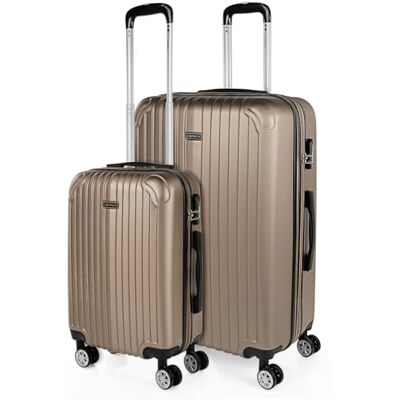 ITACA set van 3 trolley koffers, 50, 60 en 70 cm, van ABS, uitbreidbaar, hard, stevig en licht, telescopisch handvat 4 wielen, geïntegreerd slot, voordelig, Champagne ITACA set van 3 trolley koffers, 50, 60 en 70 cm, van ABS, uitbreidbaar, hard, stevig en licht, telescopisch handvat 4 wielen, geïntegreerd slot, voordelig, Champagne