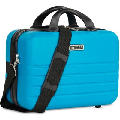 ITACA Stevige reistassen met 4 wielen, 55/64/73 cm, ABS. Comfortabele oefeningen, duurzaam en licht, turquoise, Neceser ITACA Stevige reistassen met 4 wielen, 55/64/73 cm, ABS. Comfortabele oefeningen, duurzaam en licht, turquoise, Neceser