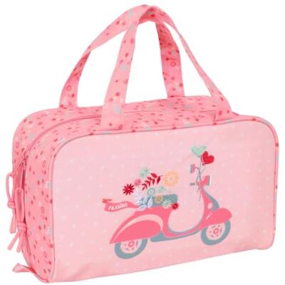 safta MOOS PASSION Rechthoekige etui met handvat, toilettas voor kinderen, aanpasbaar aan de trolley, ideaal voor kinderen van 5 tot 14 jaar, comfortabel en veelzijdig, kwaliteit en safta MOOS PASSION Rechthoekige etui met handvat, toilettas voor kinderen, aanpasbaar aan de trolley, ideaal voor kinderen van 5 tot 14 jaar, comfortabel en veelzijdig, kwaliteit en
