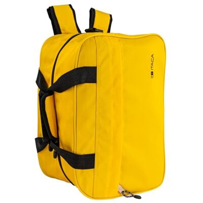 ITACA Praktische rugzak en veelzijdige handbagage reistas met grote capaciteit en georganiseerde opslag voor korte uitstapjes en reizen. 40X25X20 Ryanair compatibel., Mosterd, L, Casual ITACA Praktische rugzak en veelzijdige handbagage reistas met grote capaciteit en georganiseerde opslag voor korte uitstapjes en reizen. 40X25X20 Ryanair compatibel., Mosterd, L, Casual
