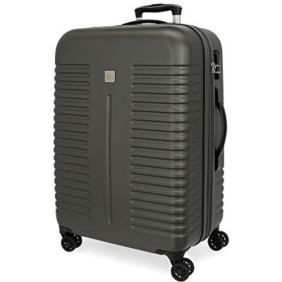ROLL ROAD India koffer middelgroot, grijs, 48 x 70 x 27 cm, ABS-kunststof, cijferslot, 75 l, 3,7 kg, 4 dubbele wielen, uitschuifbaar ROLL ROAD India koffer middelgroot, grijs, 48 x 70 x 27 cm, ABS-kunststof, cijferslot, 75 l, 3,7 kg, 4 dubbele wielen, uitschuifbaar