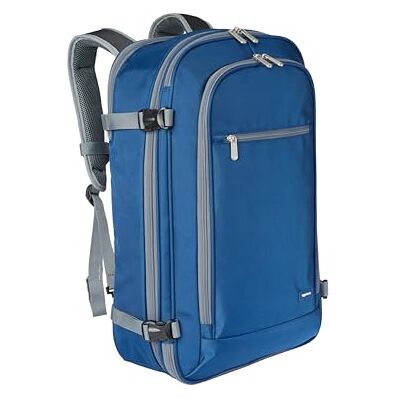 Basics Reisrugzak met draaggreep en schouderriem, 25 + 10 liter, eigen gewicht 1,7 kg, marineblauw, één maat Basics Reisrugzak met draaggreep en schouderriem, 25 + 10 liter, eigen gewicht 1,7 kg, marineblauw, één maat