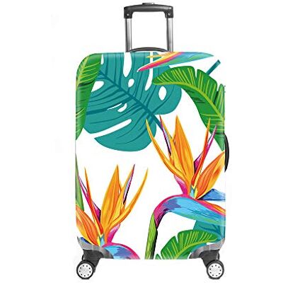 Chickwin Kofferhoes van polyester, Casual, bedrukt, van elastische stof, unieke reizen, beschermhoes voor bagage van 45 tot 82 cm, bananenblad, L (26-28) Chickwin Kofferhoes van polyester, Casual, bedrukt, van elastische stof, unieke reizen, beschermhoes voor bagage van 45 tot 82 cm, bananenblad, L (26-28)