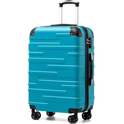 Coolife Harde koffer met wieltjes, uitbreidbare reiskoffer (alleen grote uitbreidbare koffer), ABS-materiaal met TSA-slot en 4 wielen, turquoise groen, Mittelgroßer koffer, koffer Coolife Harde koffer met wieltjes, uitbreidbare reiskoffer (alleen grote uitbreidbare koffer), ABS-materiaal met TSA-slot en 4 wielen, turquoise groen, Mittelgroßer koffer, koffer