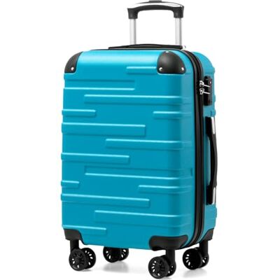 Coolife Harde koffer met wieltjes, uittrekbare ABS-bagage met TSA-slot en 4 wielen, turquoise groen. Coolife Harde koffer met wieltjes, uittrekbare ABS-bagage met TSA-slot en 4 wielen, turquoise groen.
