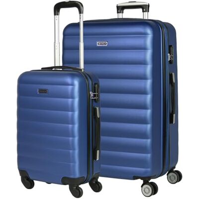 ITACA Hard Shell Beauty Case ABS robuust en licht materiaal jong en grote ritssluiting band aan de achterkant, blauw, informeel ITACA Hard Shell Beauty Case ABS robuust en licht materiaal jong en grote ritssluiting band aan de achterkant, blauw, informeel