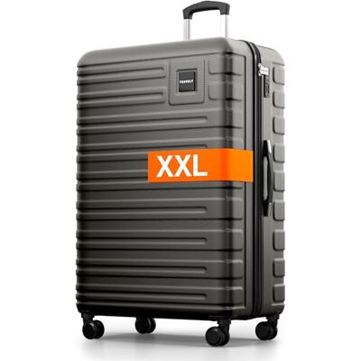 Travely Cabinekoffer, reiskoffer, bagage, grijs., XXL. US: Travely Cabinekoffer, reiskoffer, bagage, grijs., XXL. US: