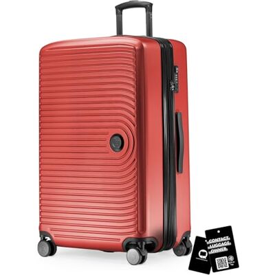 Hauptstadtkoffer Mitte 3-delige kofferset, cabinekoffer 55 cm, middelgrote koffer 68 cm, grote koffer 77 cm, harde ABS-koffers, TSA-sloten + digitaal bagagelabel, abrikoos, Rood, Harde koffer met Hauptstadtkoffer Mitte 3-delige kofferset, cabinekoffer 55 cm, middelgrote koffer 68 cm, grote koffer 77 cm, harde ABS-koffers, TSA-sloten + digitaal bagagelabel, abrikoos, Rood, Harde koffer met