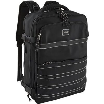 JASLEN Praktische rugzak en multifunctionele cabine-reistas met grote capaciteit en georganiseerde opbergruimte voor kort verblijf en reizen. 40 x 30 x 20 compatibel met Ryanair., zwart, S, Casual JASLEN Praktische rugzak en multifunctionele cabine-reistas met grote capaciteit en georganiseerde opbergruimte voor kort verblijf en reizen. 40 x 30 x 20 compatibel met Ryanair., zwart, S, Casual